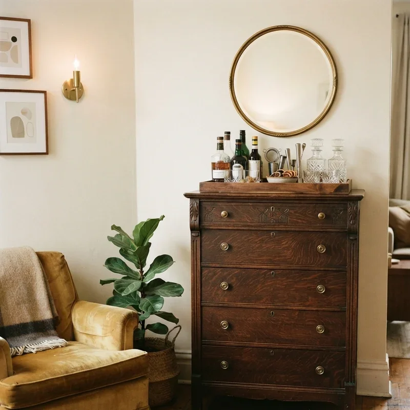 Tall Dresser in Living Room Ideas