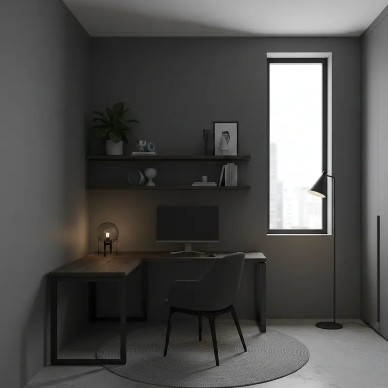 Dark Grey Office Ideas