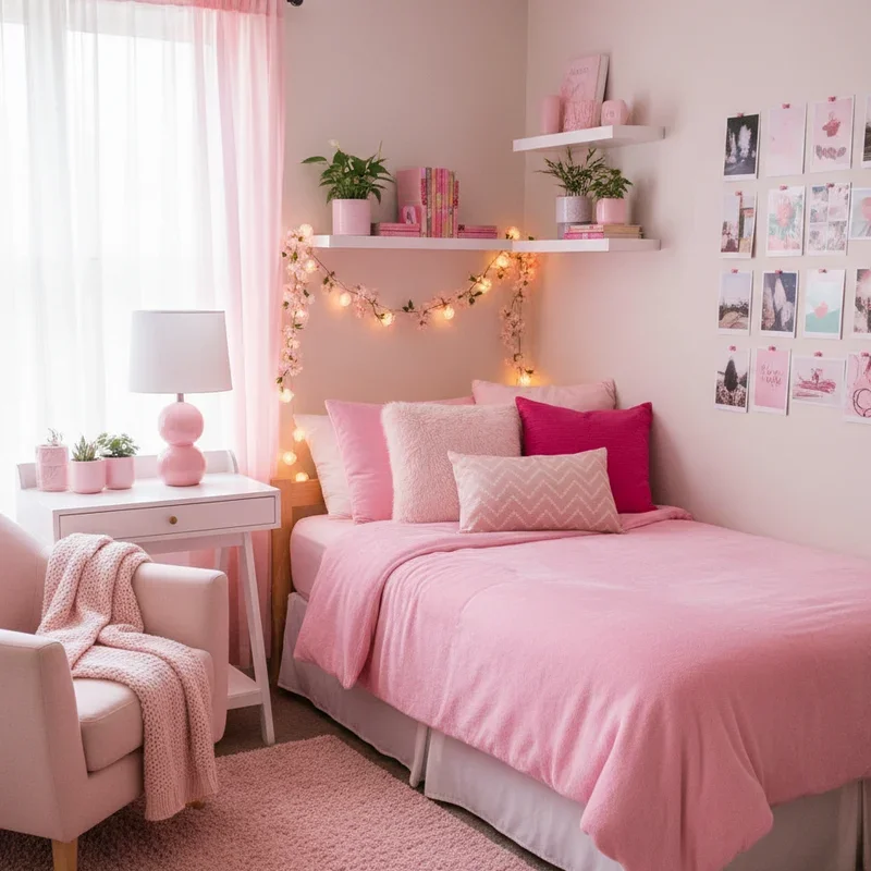15 Pink Dorm Room Ideas to Brighten Your Space