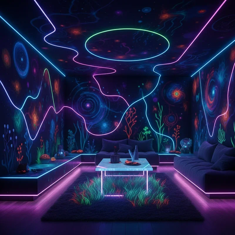 Blacklight Room Ideas