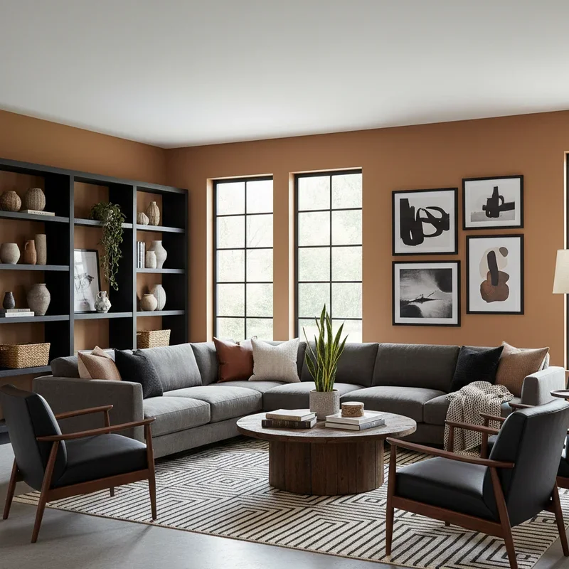 Black and Brown Living Room Ideas