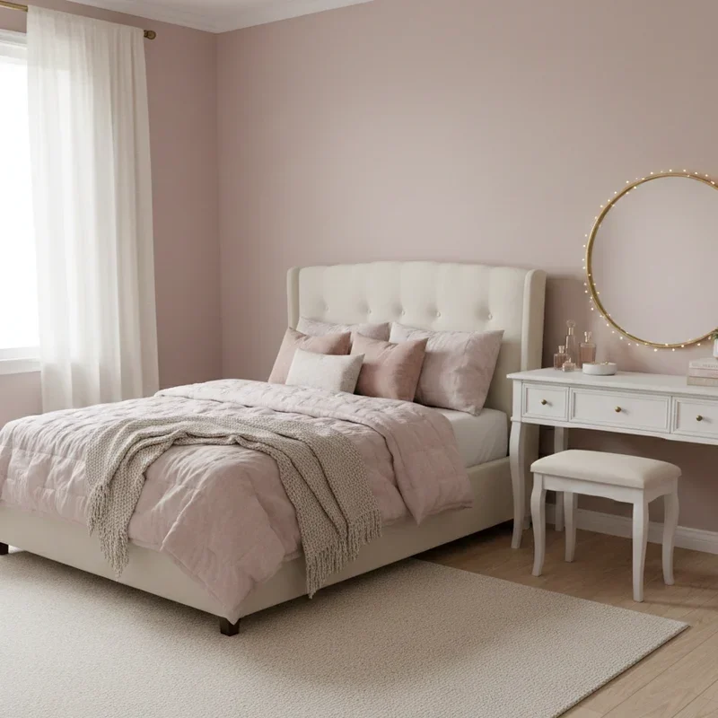 Pink and Cream Bedroom Ideas