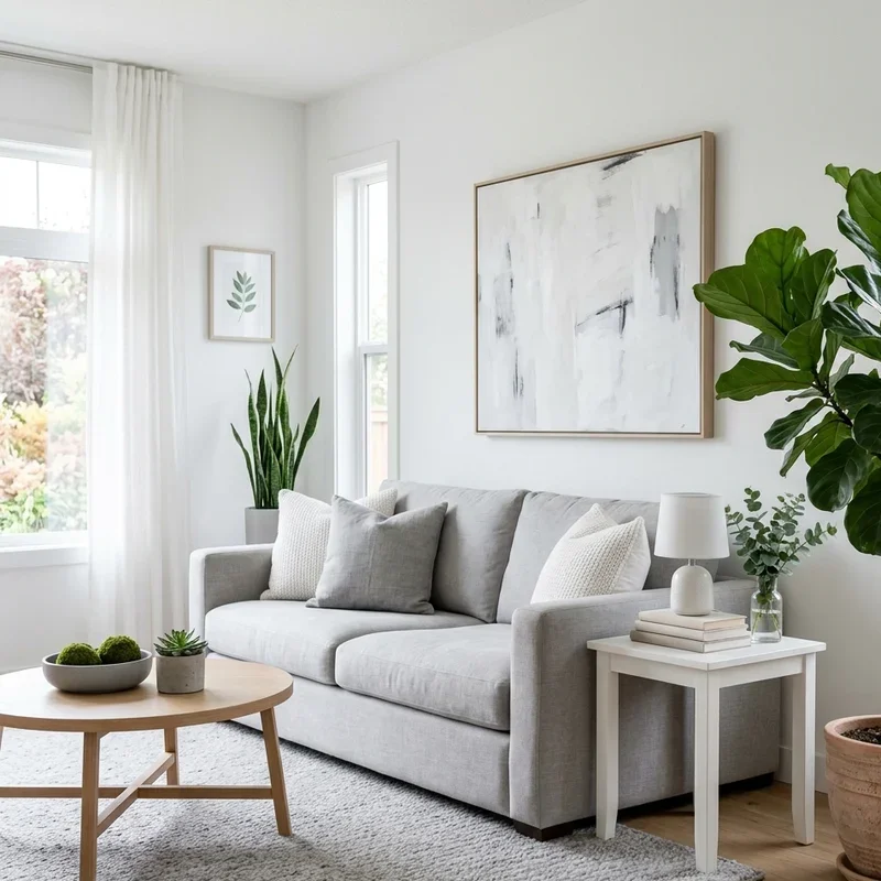 White and Gray Living Room Ideas