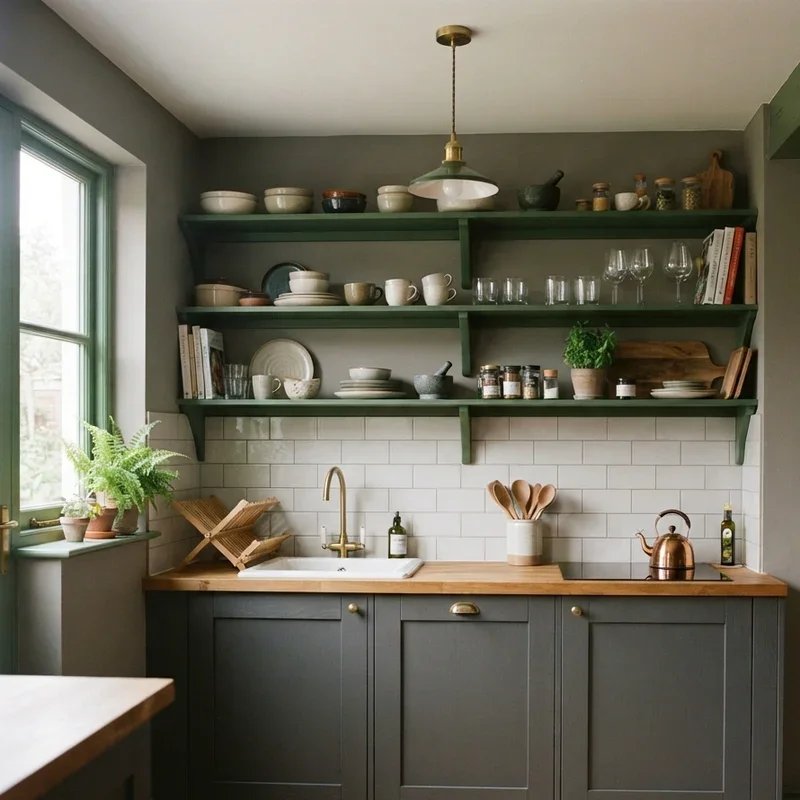 Green and Gray Kitchen Ideas