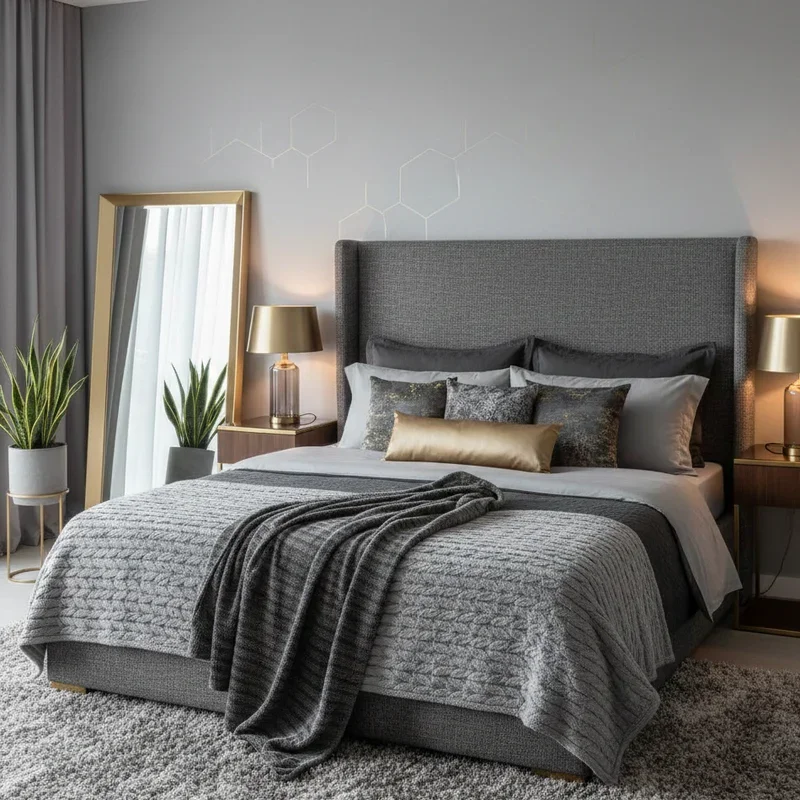 Grey and Gold Bedroom Ideas