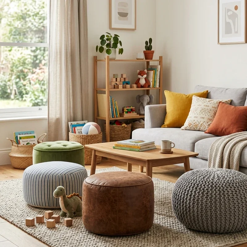 Pouf Living Room Ideas