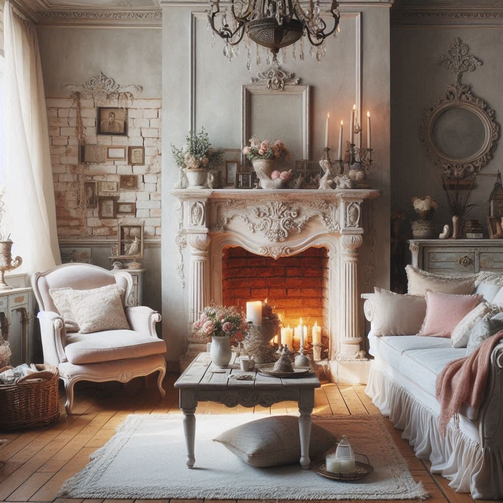 Salon shabby chic