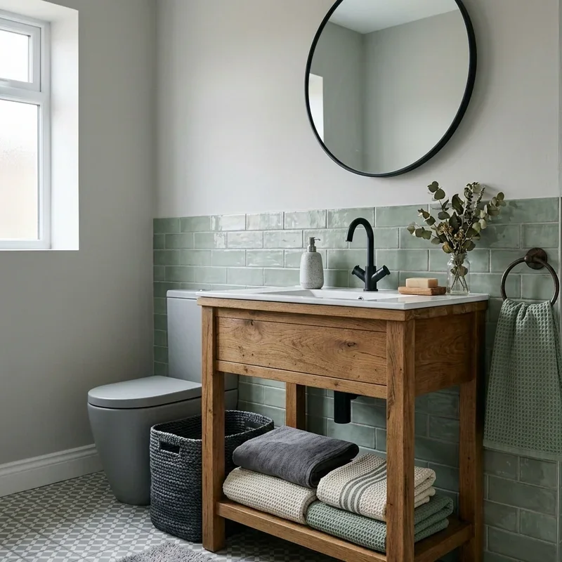 Grey and Green Bathroom Ideas