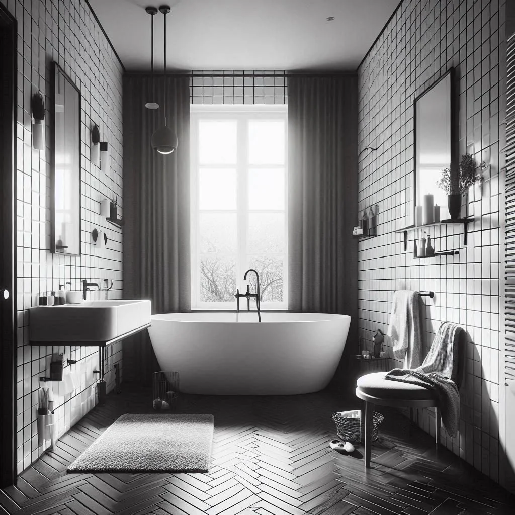 15 Black, White, and Grey Bathroom Ideas for Sleek Style
