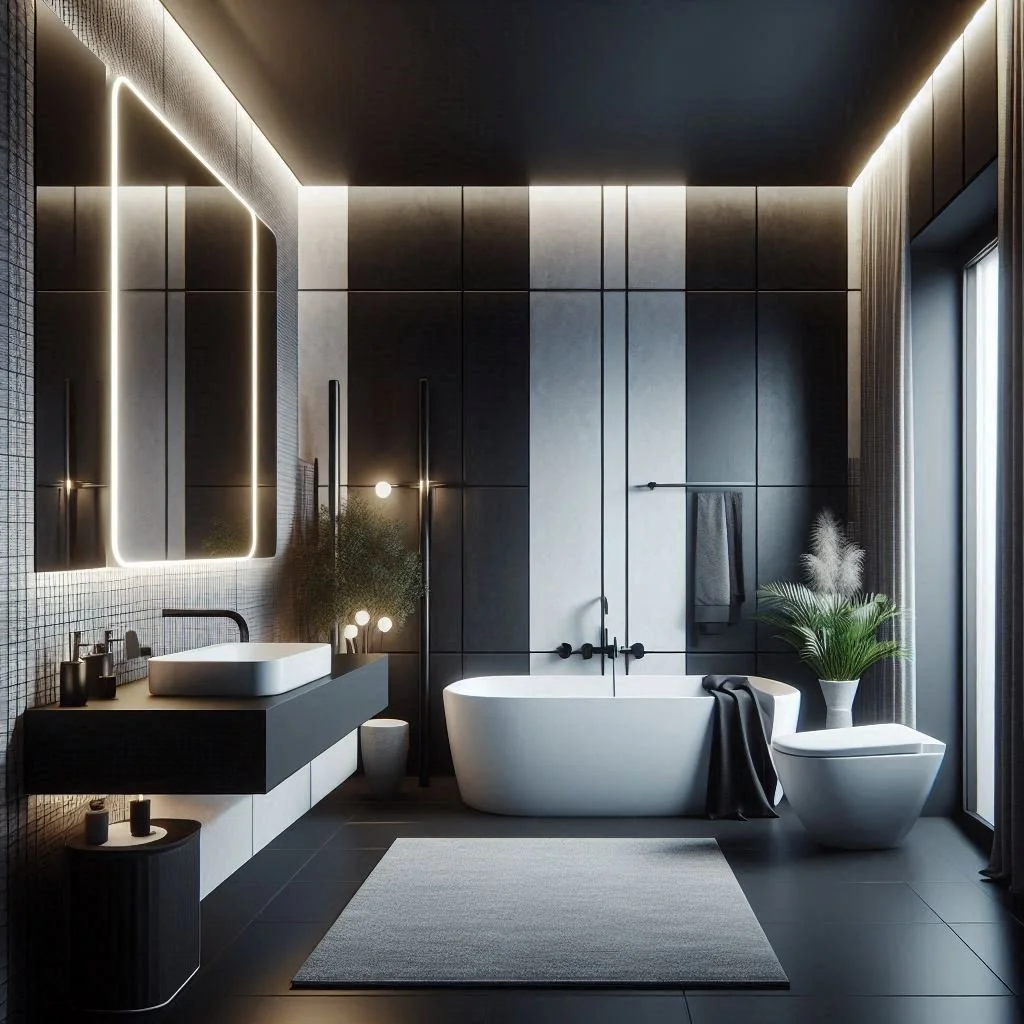 15 Black, White, and Grey Bathroom Ideas for Sleek Style