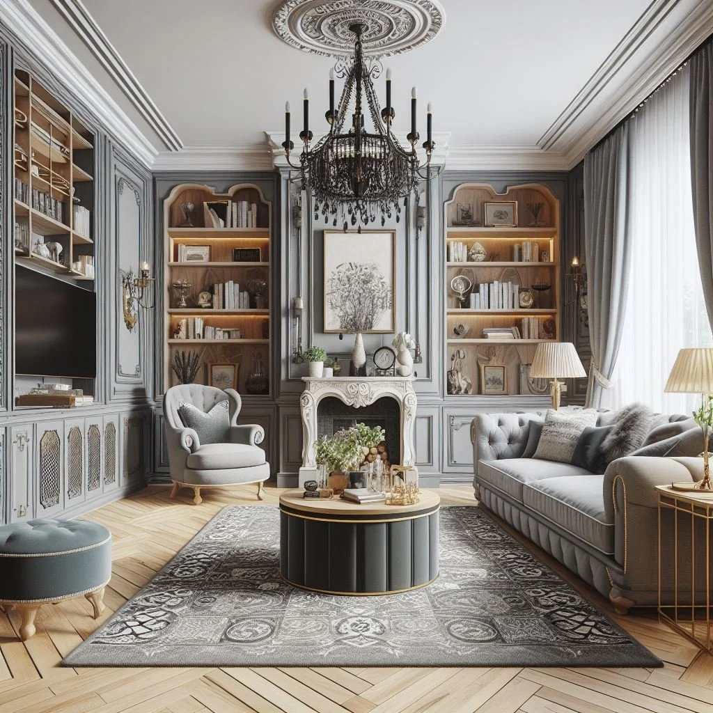 Modern Victorian Living Room Functional Elegance: Smart Storage