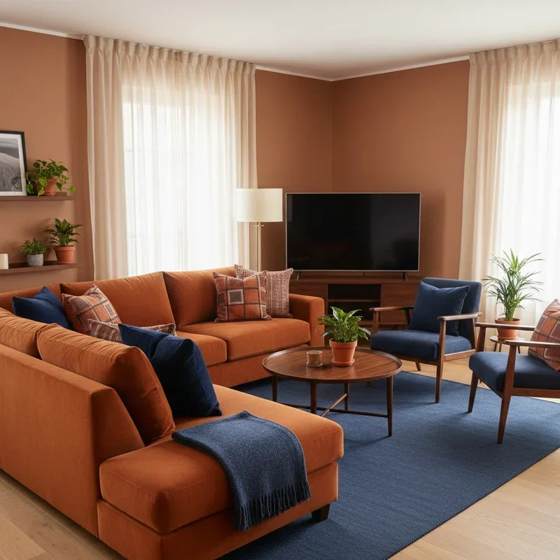 Burnt Orange Living Room Ideas