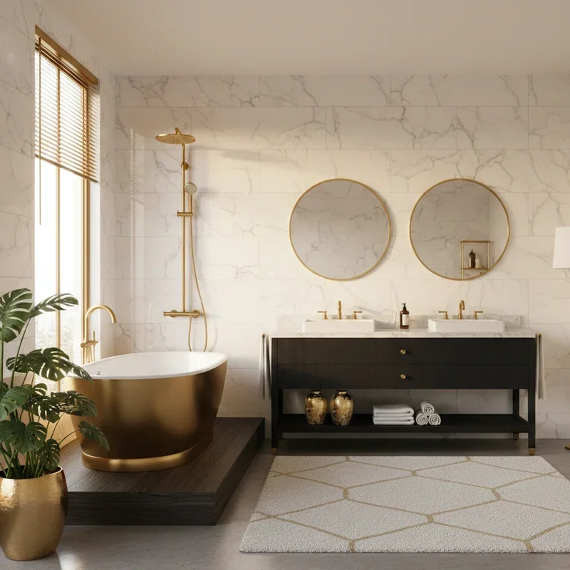 Gold Bathroom Ideas