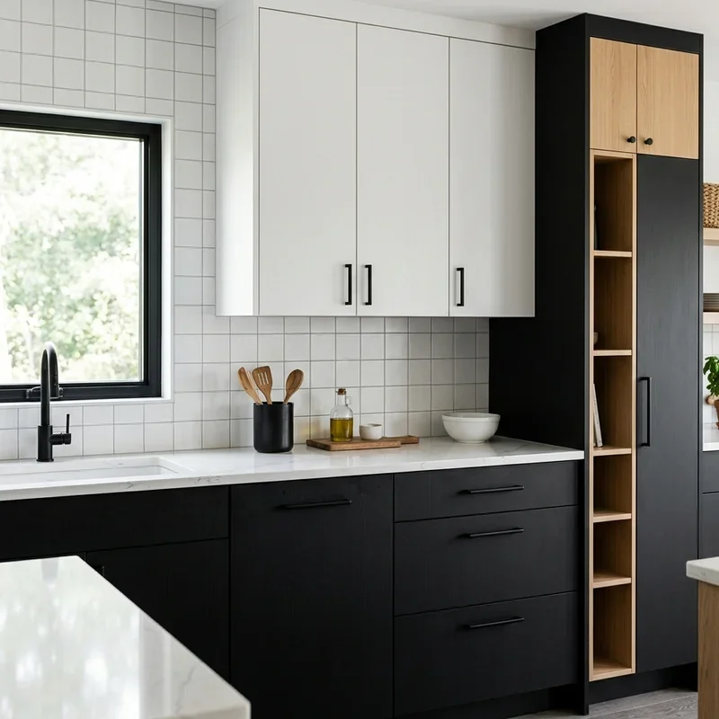 Black and White Kitchen Cabinet Ideas