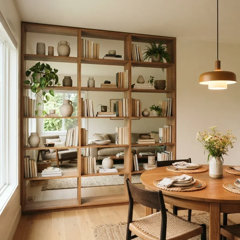 Dining Room with Bookshelves Ideas