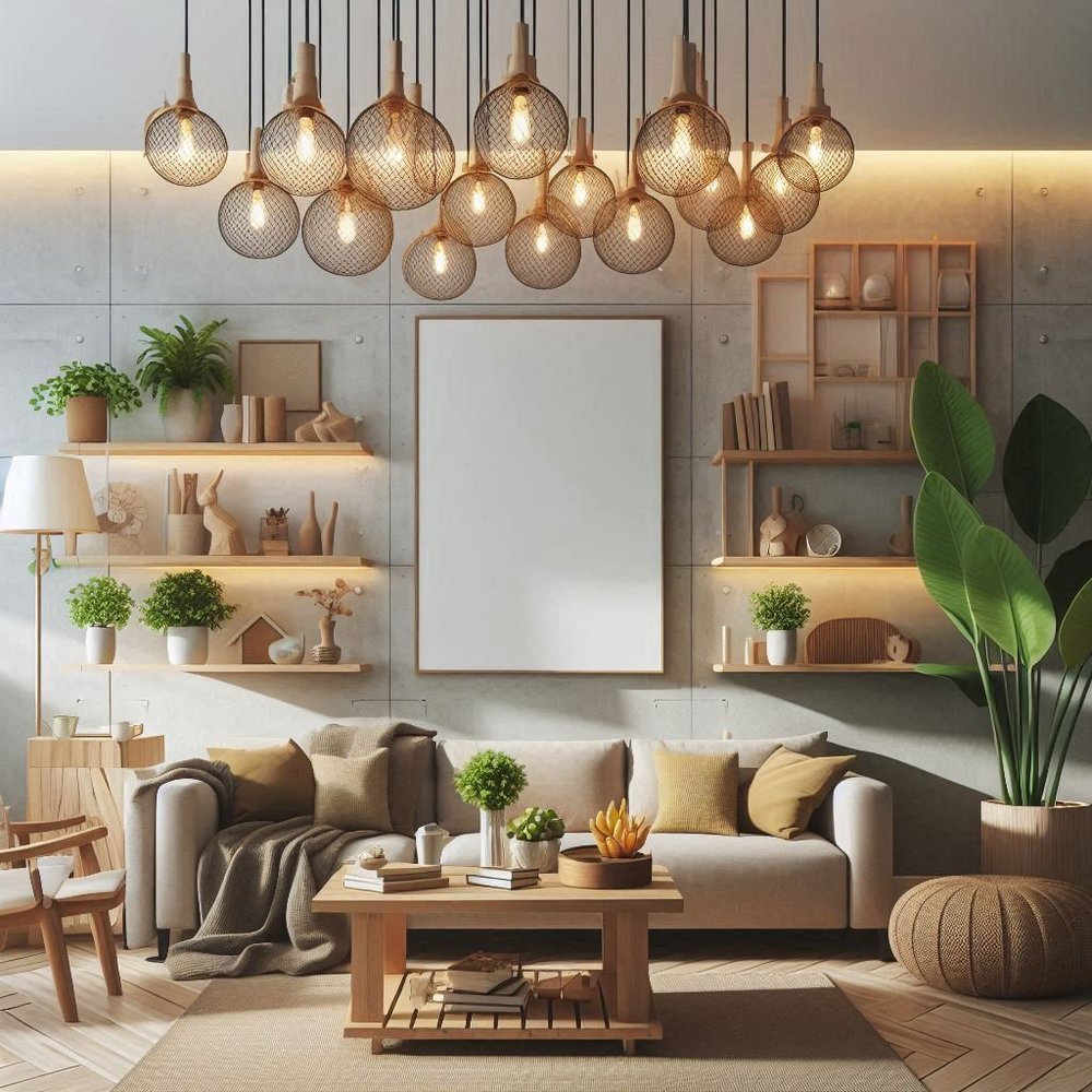 Illustration of Apartment Renovation With Sustainable Lighting Options