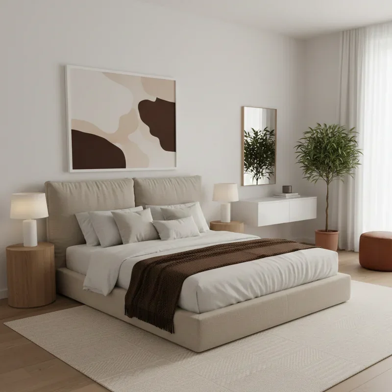 White and Brown Bedroom Ideas