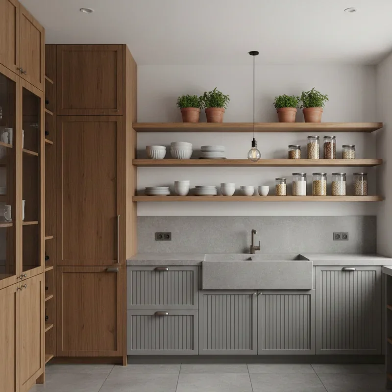 Grey and Brown Kitchen Ideas