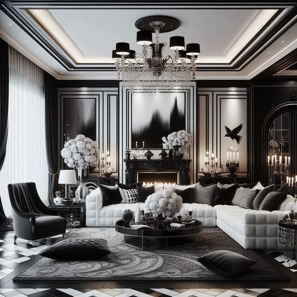 15 Luxury Black and White Living Room Ideas