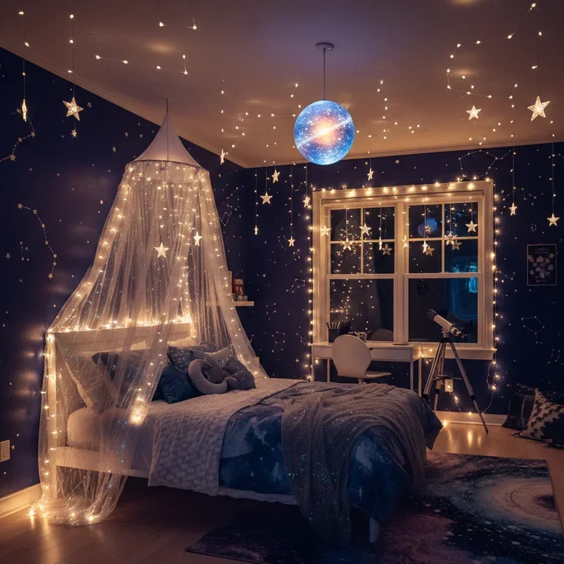 Girl Galaxy Bedroom Ideas