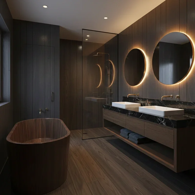 Dark Wood Bathroom Ideas