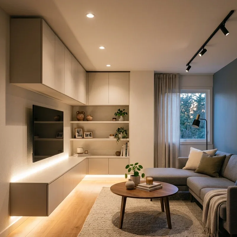 Low Ceiling Modern Living Room Lighting Ideas