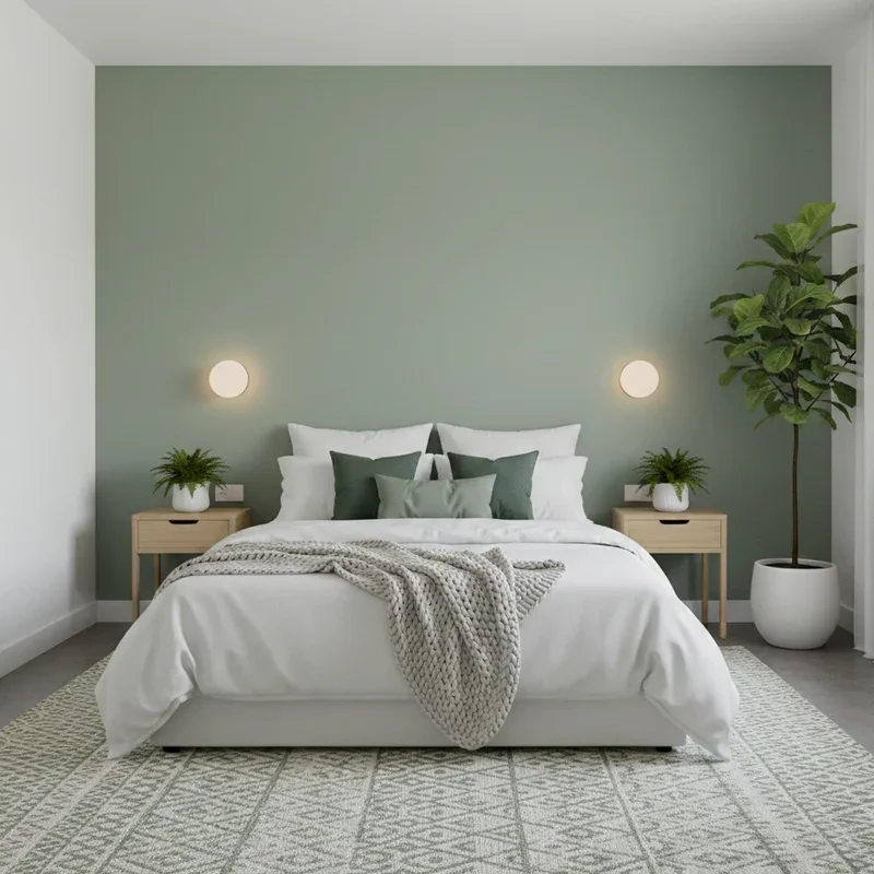 Green and White Bedroom Ideas