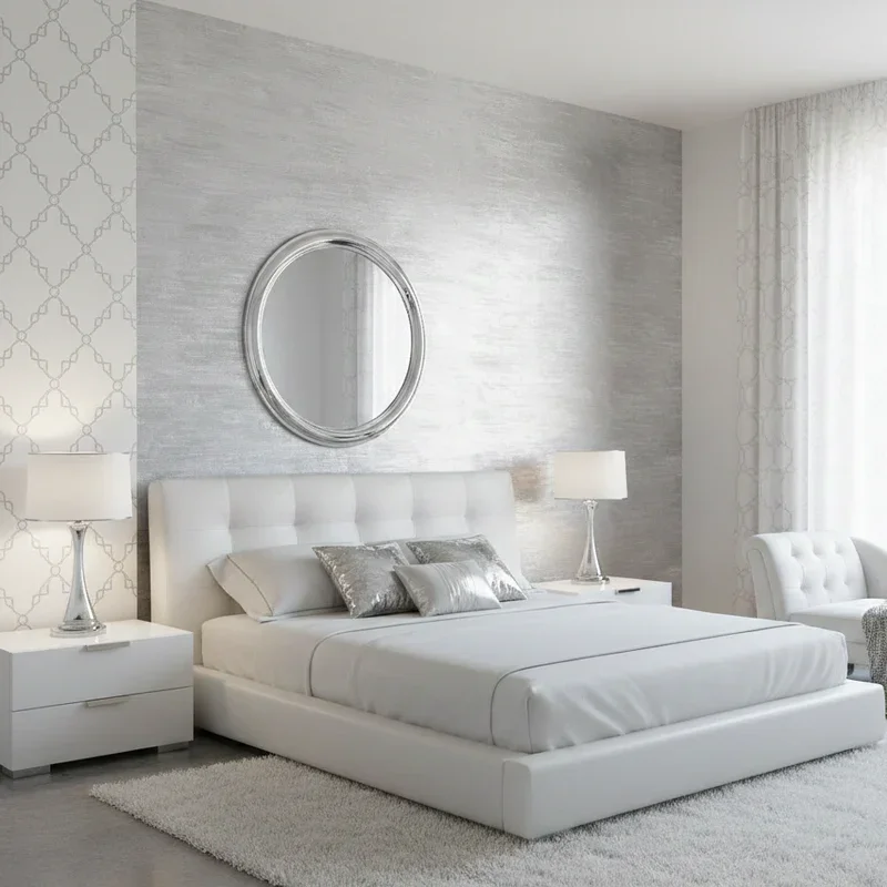White and Silver Bedroom Ideas