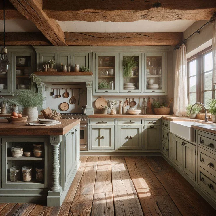 15 Rustic Sage Green Kitchen Cabinets Ideas for a Cozy Feel