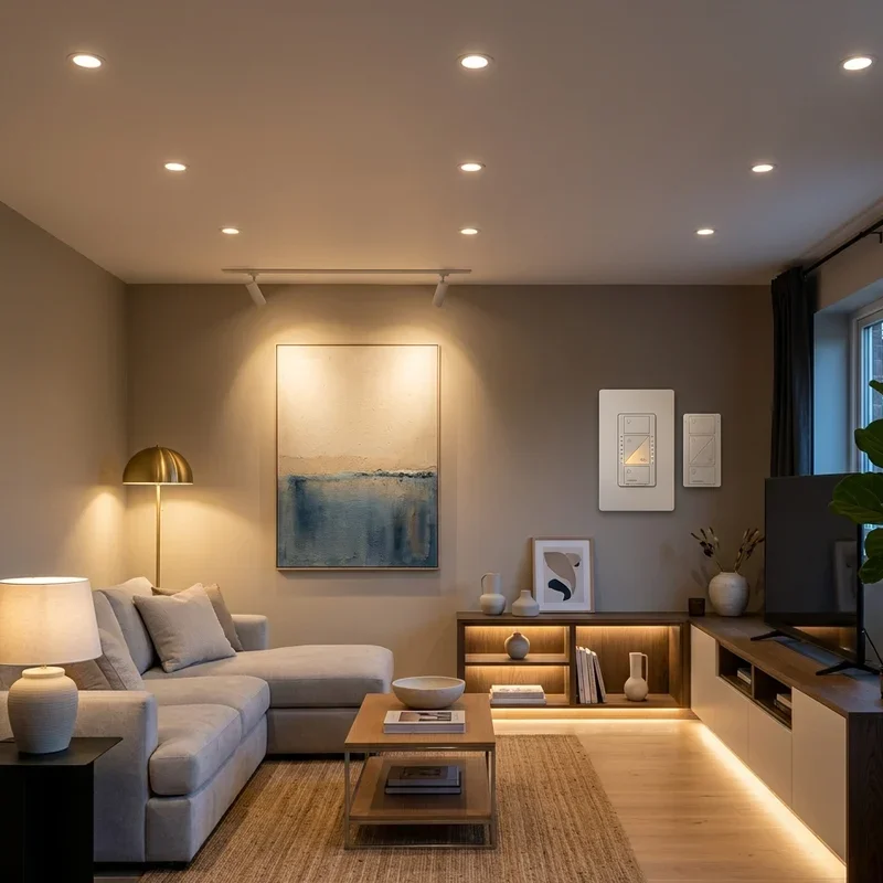 Low Ceiling Modern Living Room Lighting Ideas