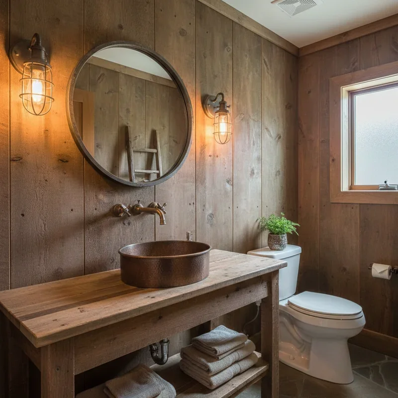 Rustic Half Bathroom Ideas