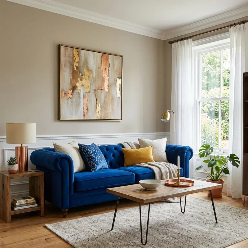 Royal Blue Couch Living Room Ideas