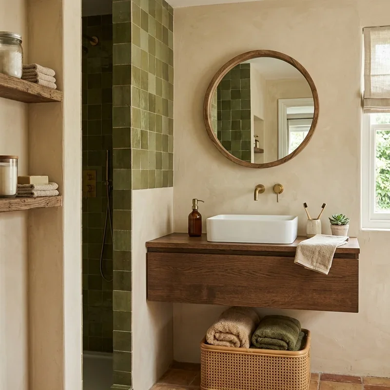 Green and Brown Bathroom Ideas