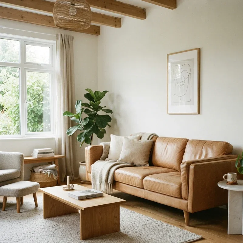 Tan Leather Sofa Living Room Ideas