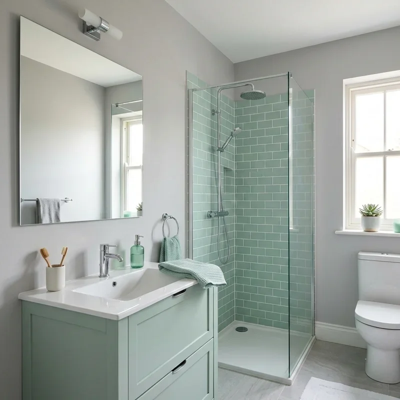 Grey and Green Bathroom Ideas