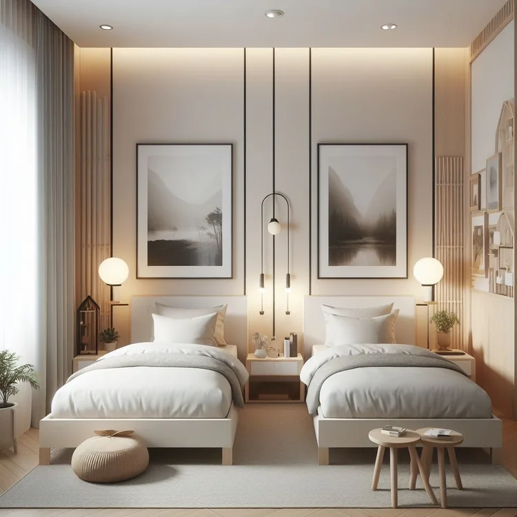 Picture of 15 Space-Saving Twin Bedroom Ideas for Small Rooms