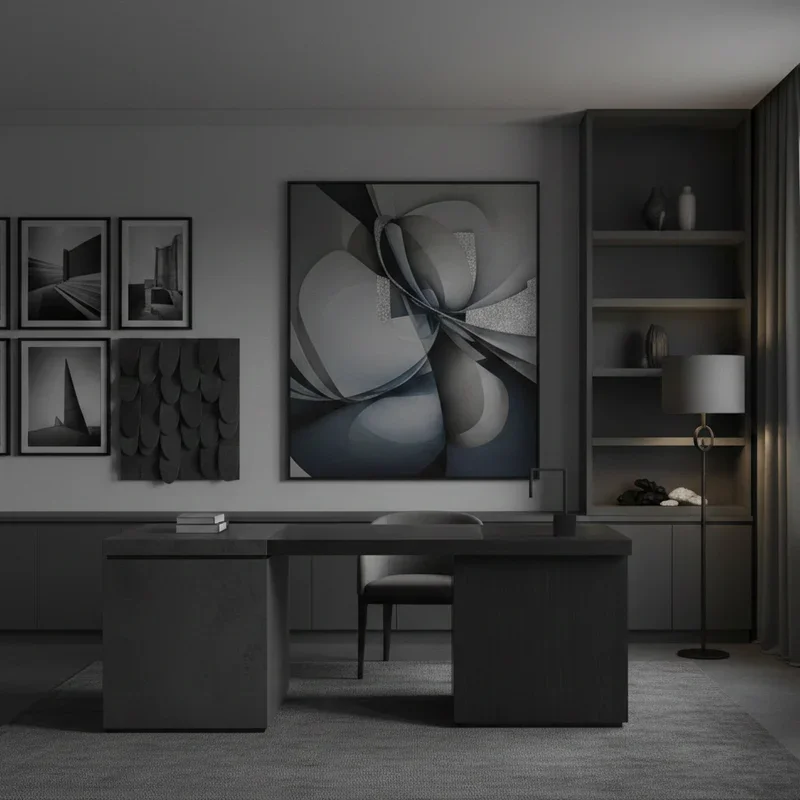 Dark Grey Office Ideas