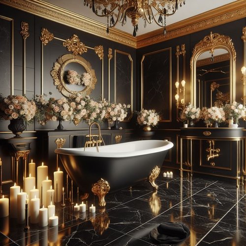 15 Luxurious Black and Gold Bathroom Ideas for Elegance