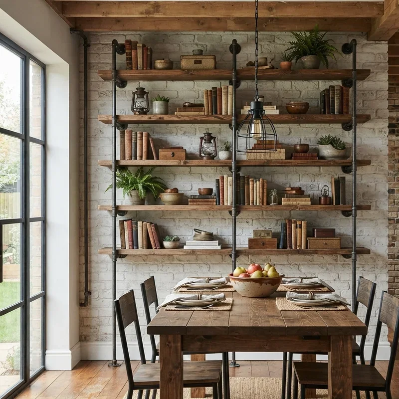Dining Room with Bookshelves Ideas