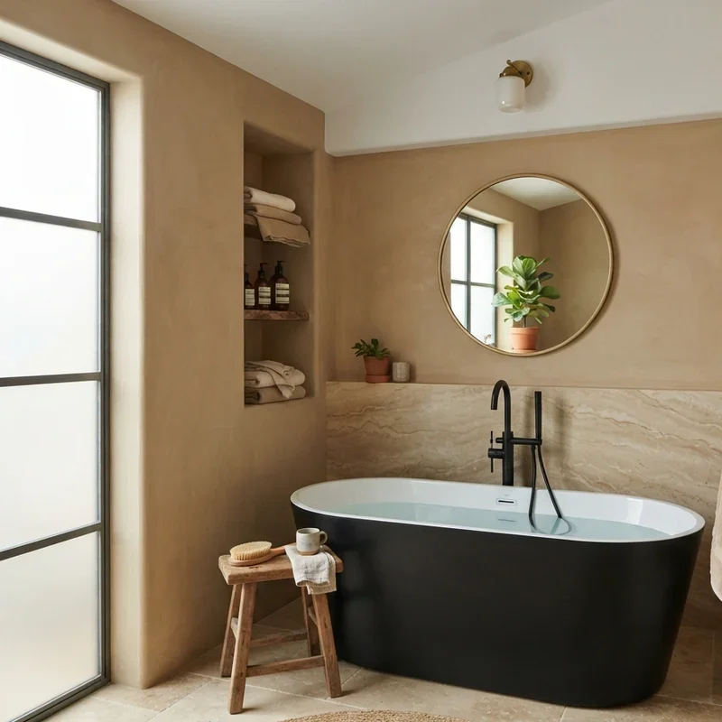 Black and Tan Bathroom Ideas
