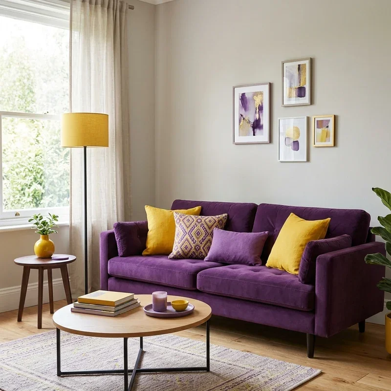 Purple Sofa Living Room Ideas