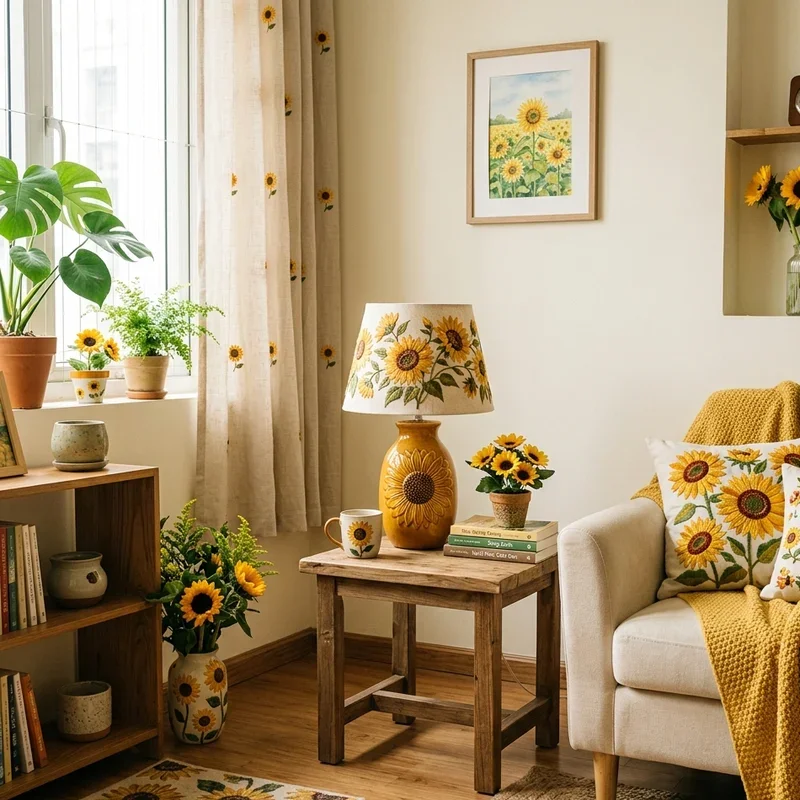 Sunflower Living Room Ideas