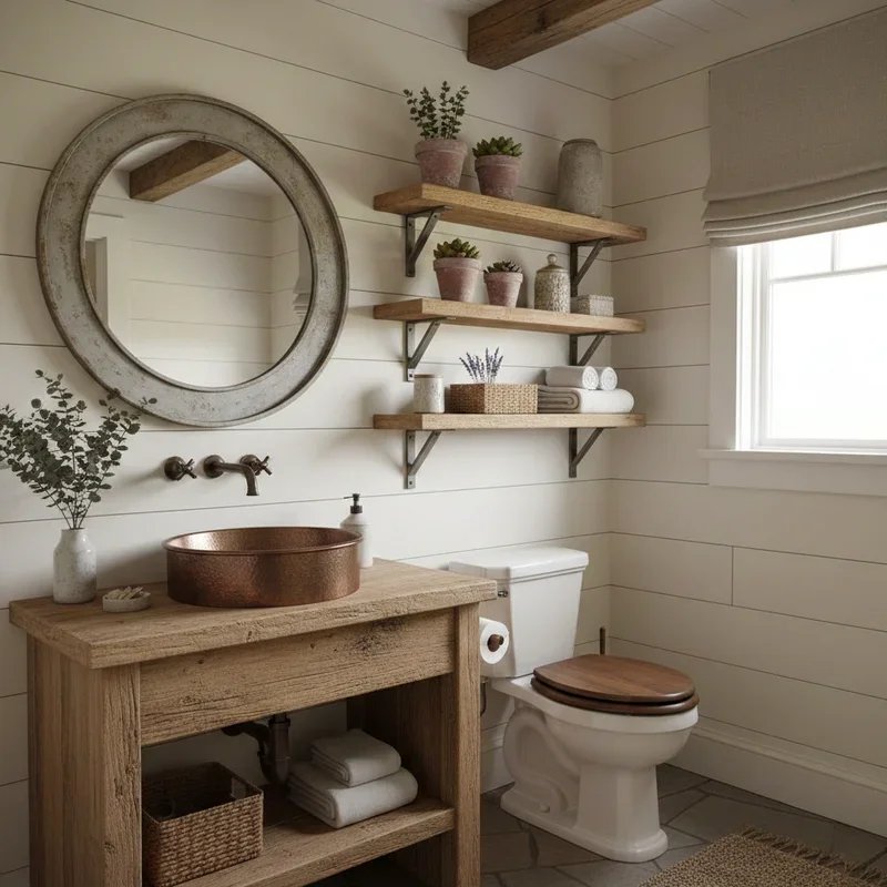 Rustic Half Bathroom Ideas