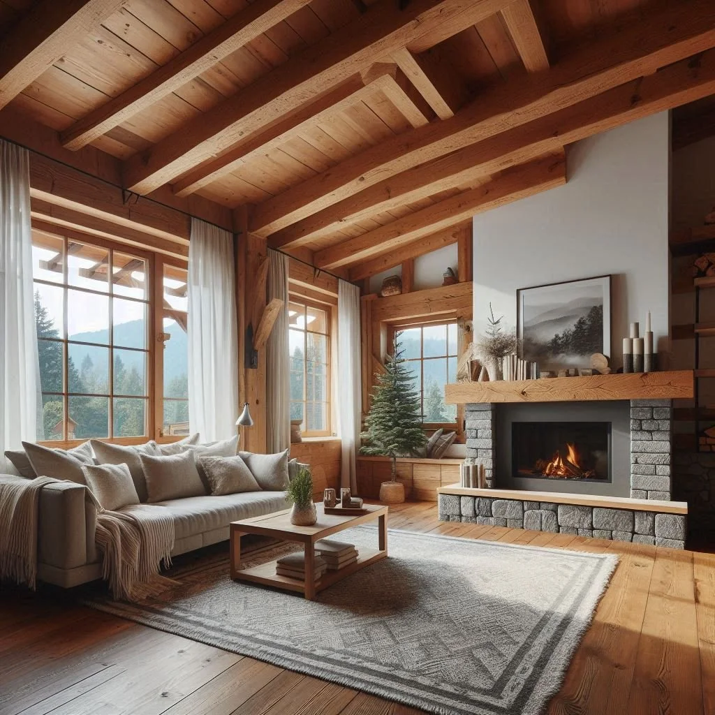 View of 15 Modern Rustic Living Room Ideas for Cozy Style