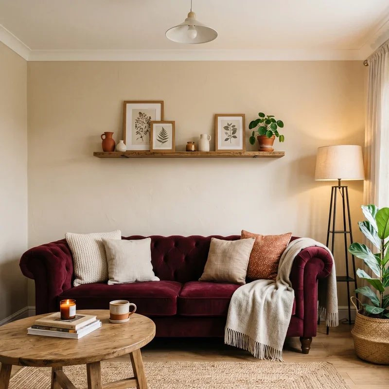 Burgundy Couch Living Room Ideas