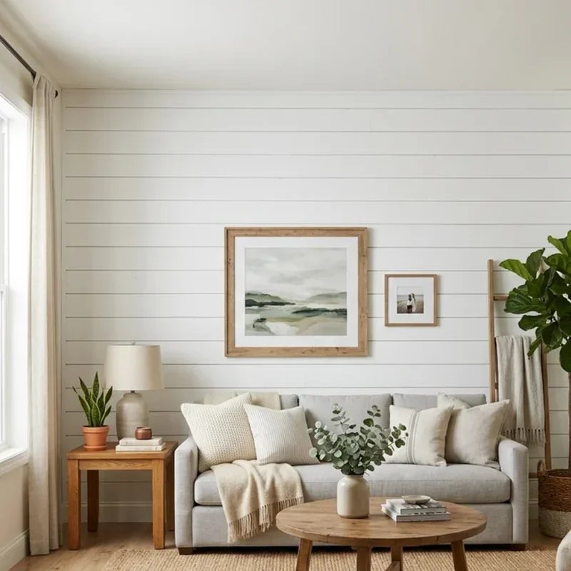 Shiplap Wall Living Room Ideas