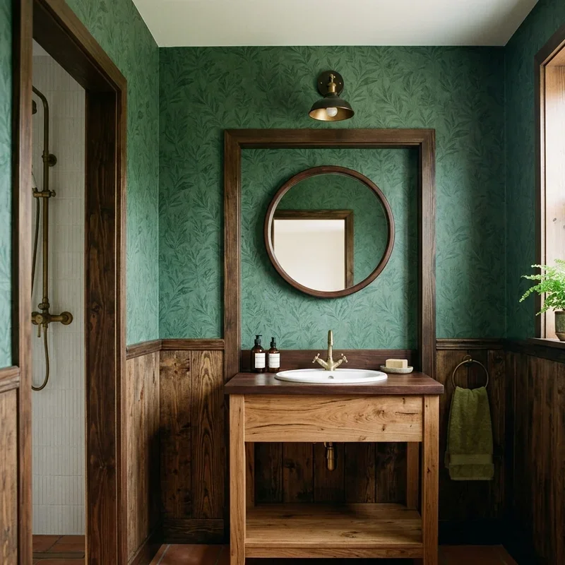 Green and Brown Bathroom Ideas