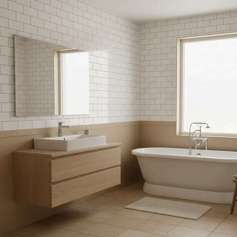 Tan and White Bathroom Ideas
