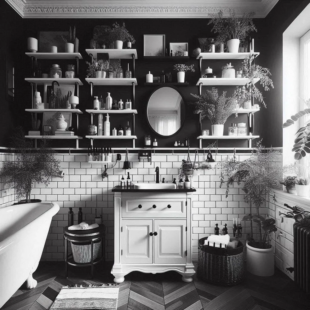 15 Chic Black and White Bathroom Decor Ideas