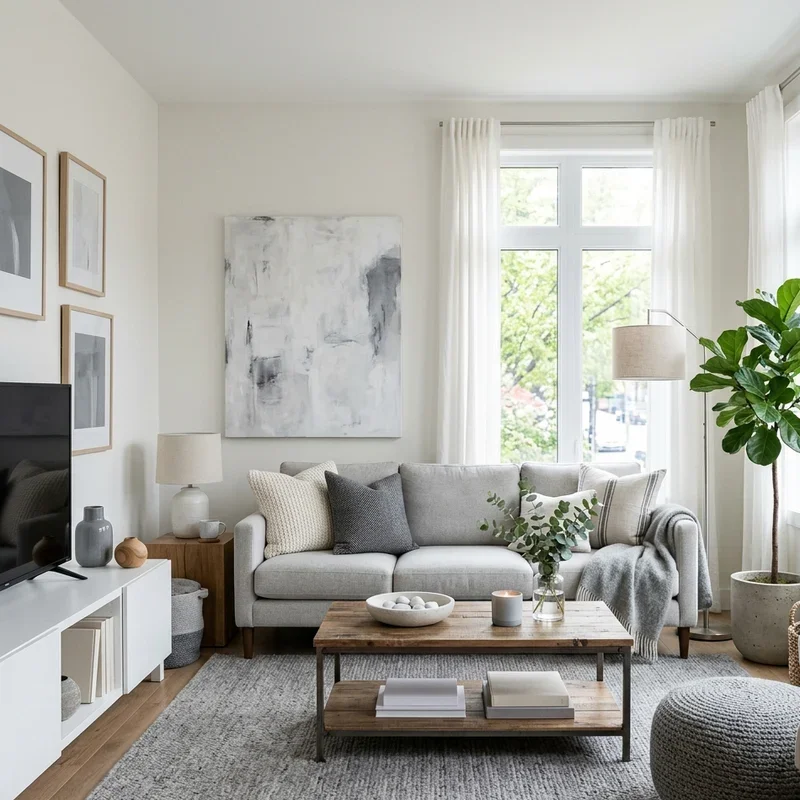 White and Gray Living Room Ideas